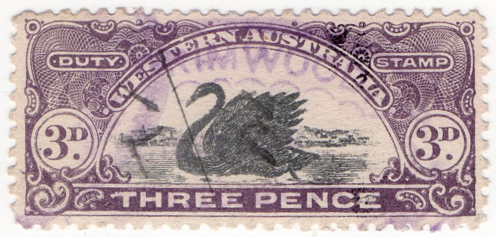 (I.B) Australia  Western Australia Revenue  Stamp Duty 3d  eBay