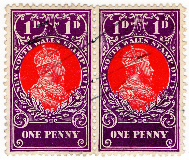 (I.B) Australia NSW Revenue Stamp Duty 1d eBay