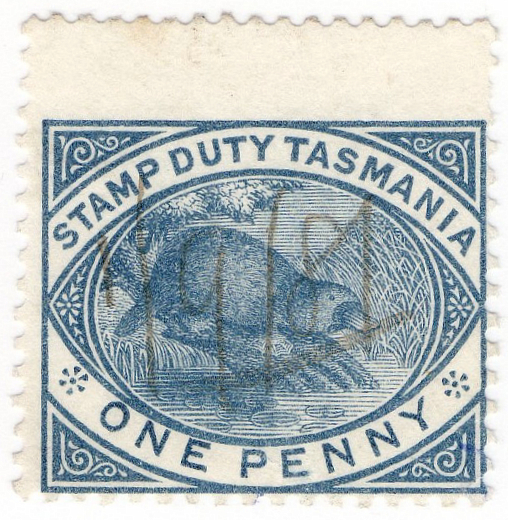 (I.B) Australia Tasmania Revenue Stamp Duty 1d eBay