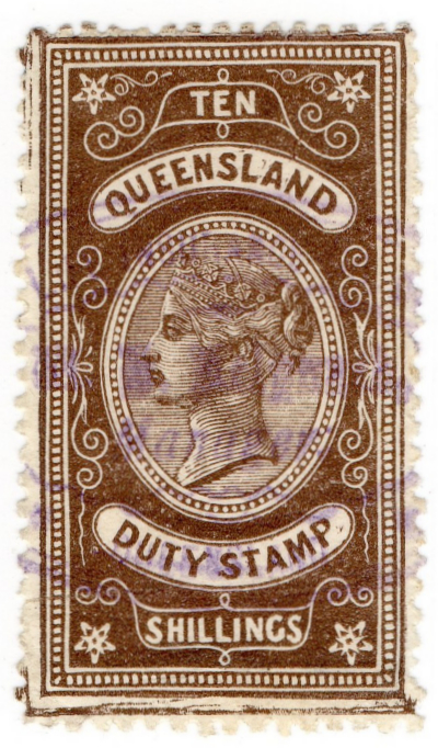 (I.B) Australia  Queensland Revenue  Stamp Duty 10/  eBay